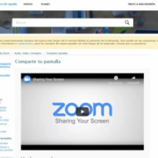 Zoom para compartir pantalla y usar pausa