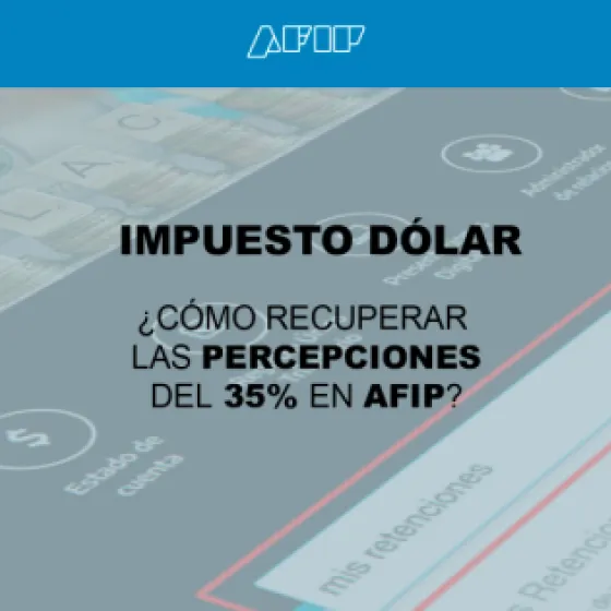 Impuesto al Dólar, ¿Cómo recuperar las Percepciones en AFIP?